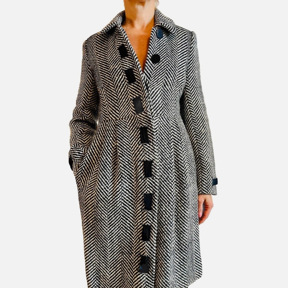 Robert Rodrigues Tweed Wool Coat, Size 2 View 3
